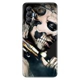 Senada Tecno Spark 8 Pro İle Uyumlu Kılıf Silikon Renkli Desenli Resimli - Skull Cowboy