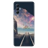 Senada Tecno Spark 8 Pro İle Uyumlu Kılıf Silikon Renkli Desenli Resimli - Tren Yolu