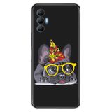 Senada Tecno Spark 8 Pro İle Uyumlu Kılıf Silikon Renkli Desenli Resimli - Ufak Pug