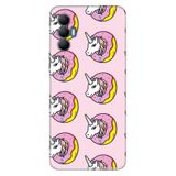 Senada Tecno Spark 8 Pro İle Uyumlu Kılıf Silikon Renkli Desenli Resimli - Unicorn Donut
