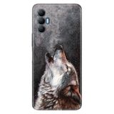 Senada Tecno Spark 8 Pro İle Uyumlu Kılıf Silikon Renkli Desenli Resimli - Vahşi Kurt
