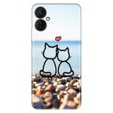 Senada Tecno Spark 9 Pro İle Uyumlu Kılıf Silikon Desenli Resimli Uv Kapak Kedilerin Aşkı