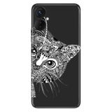 Senada Tecno Spark 9 Pro İle Uyumlu Kılıf Silikon Desenli Resimli Uv Kapak Tekir Kedi Mandala