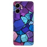 Senada Tecno Spark Go 2 (KM4) ile Uyumlu Kılıf Dekoratif Silikon Baskılı Kapak 4D Küpler