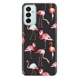 Senada Uyumlu Samsung Galaxy M23 İle Uyumlu Kılıf 0.4Mm Lazer Kesim Silikon Kapak Flamingo
