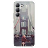 Senada Vivo V30 Lite İle Uyumlu Kılıf Desenli Baskılı Silikon Kırmızılı Kadın
