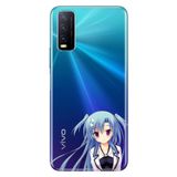 Senada Vivo Y11S Y20 Y20S İle Uyumlu Kılıf Desenli Baskılı Silikon Mavi Anime Kız