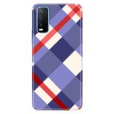 Senada Vivo Y11S Y20 Y20S İle Uyumlu Kılıf Desenli Baskılı Silikon Mavi Ekose