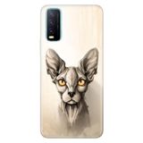 Senada Vivo Y11S Y20 Y20S İle Uyumlu Kılıf Desenli Baskılı Silikon Sfenks Kedi