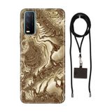 Senada Vivo Y11s Y20 Y20s ile Uyumlu Kılıf Golden Hill Silikon İpli Boyun Askı Aparatı