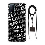Senada Vivo Y11s Y20 Y20s ile Uyumlu Kılıf KeepCalm Silikon İpli Boyun Askı Aparatı