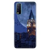 Senada Vivo Y11s Y20 Y20s ile Uyumlu Kılıf Resimli Desenli Silikon Galata Moon