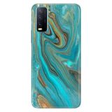 Senada Vivo Y11s Y20 Y20s ile Uyumlu Kılıf Resimli Desenli Silikon Liquid Mermer