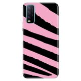 Senada Vivo Y11s Y20 Y20s ile Uyumlu Kılıf Resimli Desenli Silikon Pembe Siyah