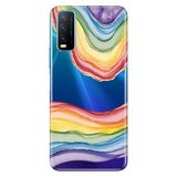 Senada Vivo Y11s Y20 Y20s ile Uyumlu Kılıf Resimli Desenli Silikon Rainbow Ametist
