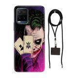 Senada Vivo Y21 - Vivo Y21s ile Uyumlu Kılıf JokerRetro Silikon İpli Boyun Askı Aparatı