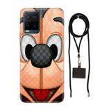 Senada Vivo Y21 - Vivo Y21s ile Uyumlu Kılıf LC 05Mickey/74111 Silikon İpli Boyun Askı Aparatı