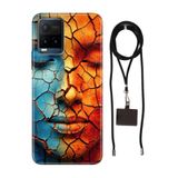 Senada Vivo Y21 - Vivo Y21s ile Uyumlu Kılıf Toprak Silikon İpli Boyun Askı Aparatı Model2080