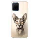 Senada Vivo Y21S İle Uyumlu Kılıf Desenli Baskılı Silikon Sfenks Kedi