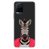 Senada Vivo Y21S İle Uyumlu Kılıf Desenli Baskılı Silikon Şirin Zebra