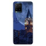 Senada Vivo Y21s ile Uyumlu Kılıf Resimli Desenli Silikon Galata Moon