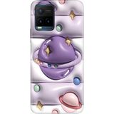 Senada Vivo Y21S Kılıf Desenli Baskılı Tpu Rubber Kapak 3D Space - 001-Renkli