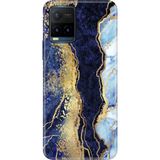 Senada Vivo Y21S Kılıf Desenli Baskılı Tpu Rubber Kapak Hill Mermer - 001-Renkli