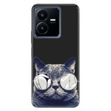 Senada Vivo Y22S - Y35 İle Uyumlu Kılıf Silikon Desenli Resimli Kapak Cix Kedi