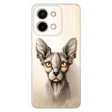 Senada Vivo Y28 İle Uyumlu Kılıf Silikon Desenli Vivoy28 Kapak Sfenks Kedi
