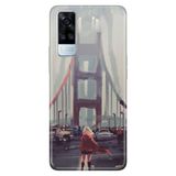 Senada Vivo Y51 İle Uyumlu Kılıf Desenli Baskılı Silikon Kırmızılı Kadın