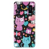 Senada Xiaomi Mi 11 Ultra İle Uyumlu Kılıf Silikon Desenli Resimli Uv Kapak Pembe Kedi,Color184