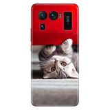 Senada Xiaomi Mi 11 Ultra İle Uyumlu Kılıf Silikon Desenli Resimli Uv Kapak Saklambaç Kedi