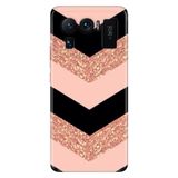 Senada Xiaomi Mi 11 Ultra İle Uyumlu Kılıf Silikon Desenli Resimli Uv Kapak Simli Pullu Mermer