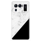 Senada Xiaomi Mi 11 Ultra İle Uyumlu Kılıf Silikon Desenli Resimli Uv Kapak Siyah Beyaz Mermer