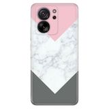 Senada Xiaomi Mi 13T - Mi 13T Pro İle Uyumlu Kılıf Silikon Desenli Resimli Kapak Beyaz Gri Mermer