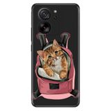 Senada Xiaomi Mi 13T - Mi 13T Pro İle Uyumlu Kılıf Silikon Desenli Resimli Kapak Kedi Tatilde