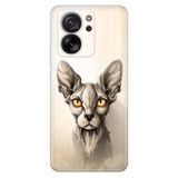Senada Xiaomi Mi 13T - Mi 13T Pro İle Uyumlu Kılıf Silikon Desenli Tam Koruma Resimli Kapak Sfenks Kedi
