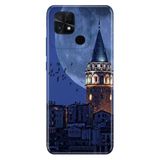 Senada Xiaomi Poco C40 / Redmi 10C ile Uyumlu Kılıf Resimli Desenli Silikon Galata Moon