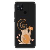 Senada Xiaomi Poco C40 / Redmi 10C ile Uyumlu Kılıf Resimli Desenli Silikon Kedili G Harfi