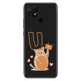 Senada Xiaomi Poco C40 / Redmi 10C ile Uyumlu Kılıf Resimli Desenli Silikon Kedili U Harfi