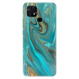 Senada Xiaomi Poco C40 / Redmi 10C ile Uyumlu Kılıf Resimli Desenli Silikon Liquid Mermer