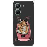 Senada Xiaomi Poco X7 Pro Telefon İle Uyumlu Kılıf Kapakı Renkli Silikon Baskılı Tpu Kedi Tatilde