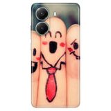 Senada Xiaomi Poco X7 Pro Telefon İle Uyumlu Kılıfı Dekoratif Silikon Baskılı Kapak Gülen Parmaklar