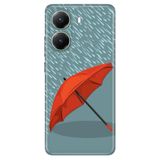 Senada Xiaomi Poco X7 Pro Telefon İle Uyumlu Kılıfı Dekoratif Silikon Baskılı Kapak Kırmızı Şemsiye