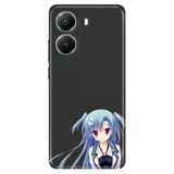 Senada Xiaomi Poco X7 Pro Telefon İle Uyumlu Kılıfı Dekoratif Silikon Baskılı Kapak Mavi Anime Kız