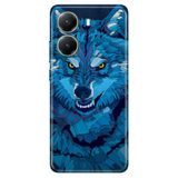 Senada Xiaomi Poco X7 Pro Telefon İle Uyumlu Kılıfı Renkli Silikon Baskılı Tpu Mavi Çizim Kurt
