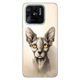 Senada Xiaomi Redmi 10A İle Uyumlu Kılıf Silikon Desenli Resimli Kapak Sfenks Kedi