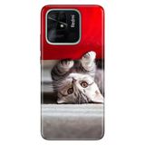 Senada Xiaomi Redmi 10C İle Uyumlu Kılıf Silikon Tioserisi Desenli Resimli - Saklambaç Kedi