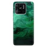 Senada Xiaomi Redmi 10C İle Uyumlu Kılıf Silikon Tioserisi Desenli Resimli - Yeşil Çizim Mermer
