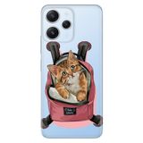 Senada Xiaomi Redmi 12 İle Uyumlu Kılıf Kamera Korumalı Silikon Desenli Resimli Kapak Kedi Tatilde